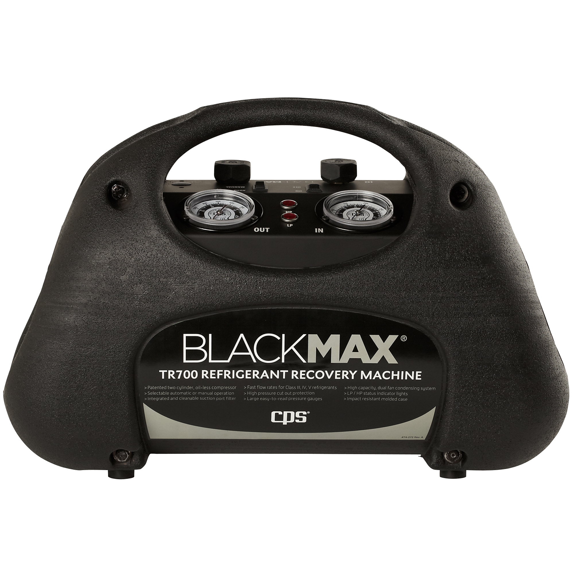 CPS Products Blackmax Heavy-Duty Standard Refrigerant Recovery Machine — 115V, 60 Hz, Twin Fans, Model# TR700